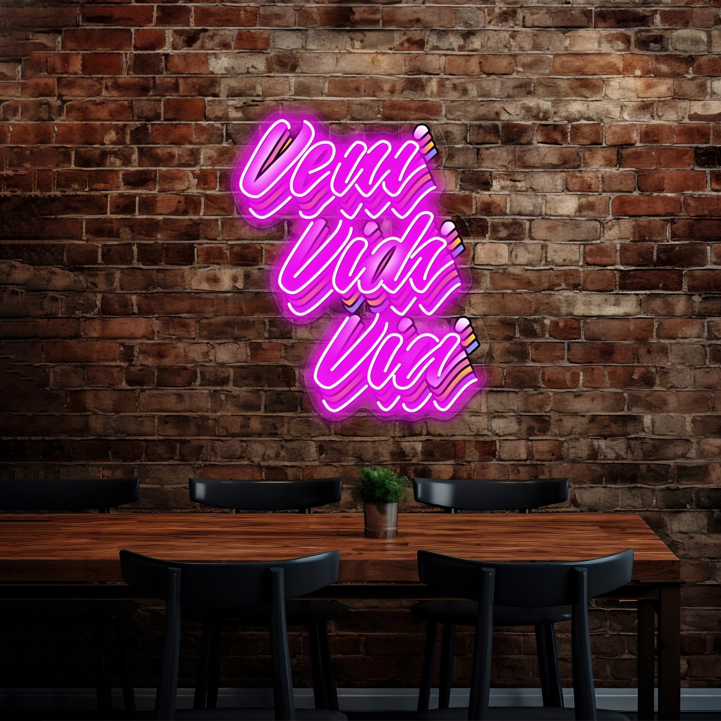 Veni Vidi Vici Pop Latin Artwork Neon Signs Custom