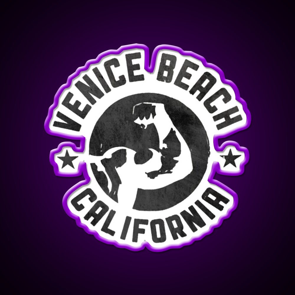 Venice Beach California Gym Fitness Led Neon Sign Rgb Color - LED neon sign view 9