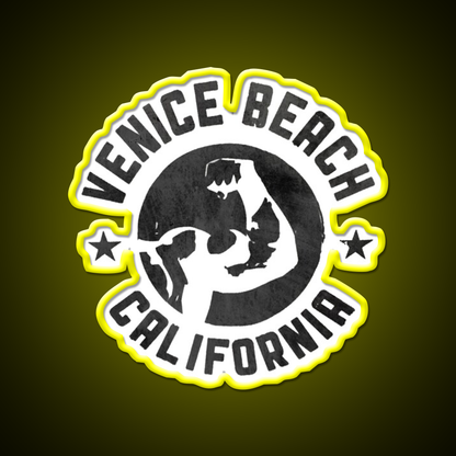 Venice Beach California Gym Fitness Led Neon Sign Rgb Color - LED neon sign view 7