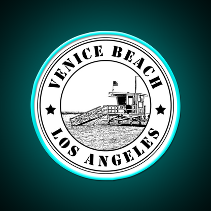Venice Beach Los Angeles California Usa Baywatch Gym Fitness Led Neon Sign Rgb Color - Size and dimension reference