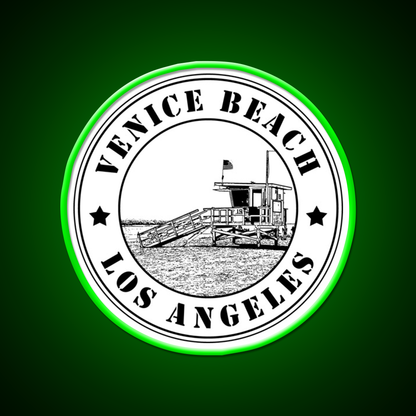 Venice Beach Los Angeles California Usa Baywatch Gym Fitness Led Neon Sign Rgb Color - LED neon sign view 8