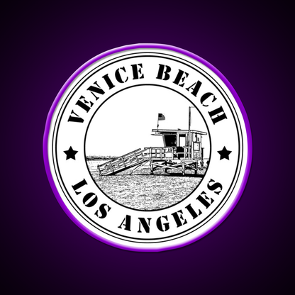 Venice Beach Los Angeles California Usa Baywatch Gym Fitness Led Neon Sign Rgb Color - LED neon sign view 9
