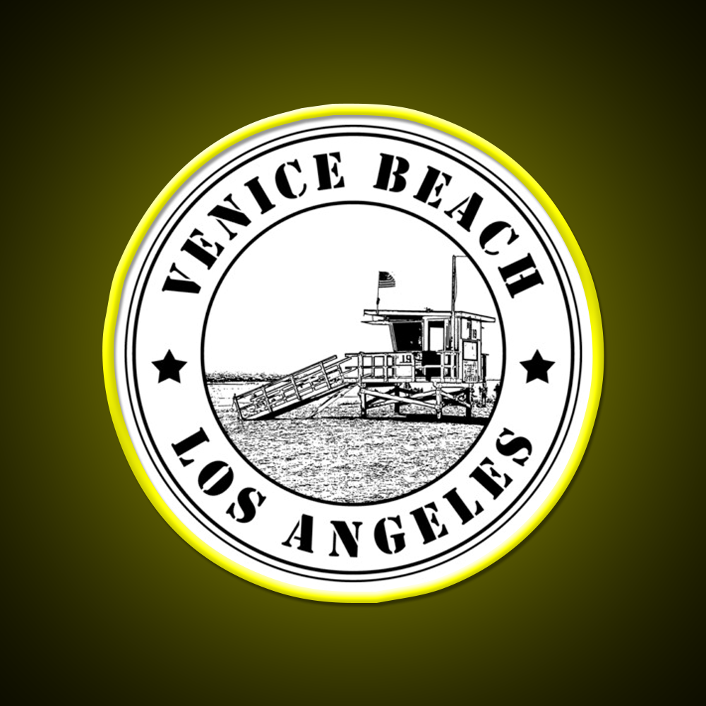 Venice Beach Los Angeles California Usa Baywatch Gym Fitness Led Neon Sign Rgb Color - LED neon sign view 7