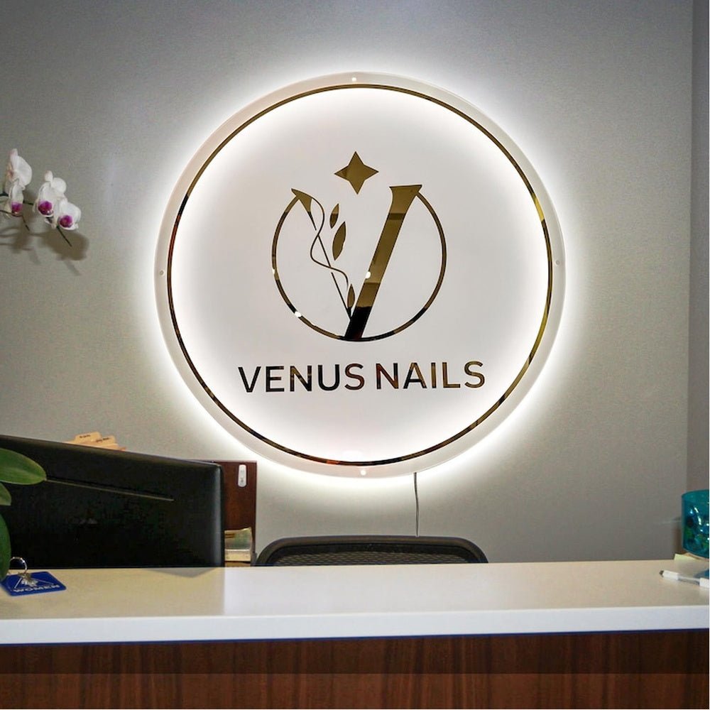 Venus Nails Acrylic Business Logo Sign - Shineneon