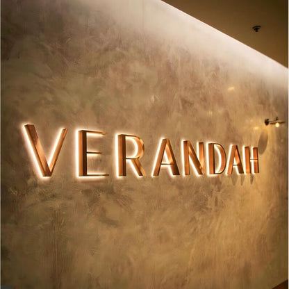 Verandah 3D Backlit Channel Letters Led Light Sign - Shineneon