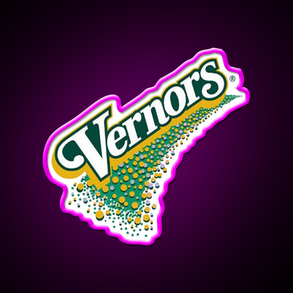 Vernors Beer Bar Decor Led Neon Sign Rgb Color - Neon sign mounted on wall in room