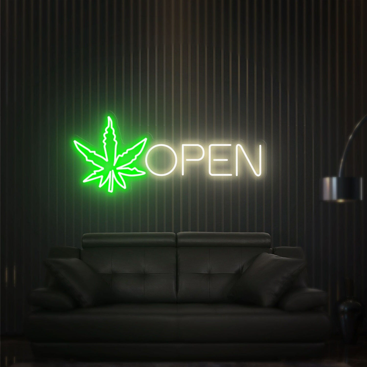 Versatile Open Cannabis Led Neon Sign Wall Art For Chic Home Decor | Shineneon
