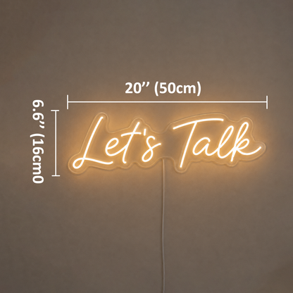 Let's Talk Custom LED Neon Sign