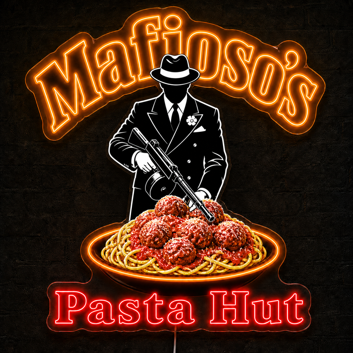 Mafioso’s Pasta Hut Custom LED Neon Sign