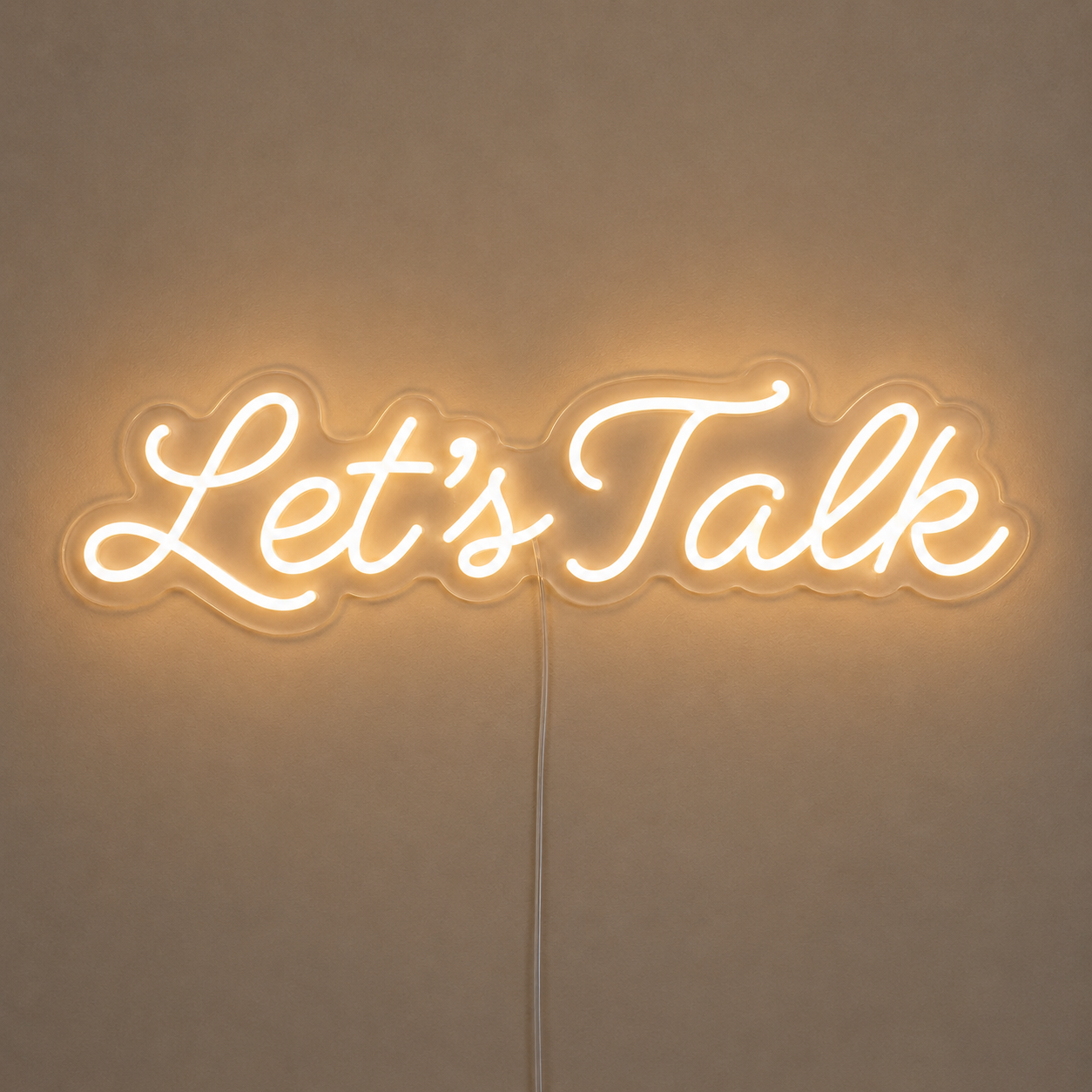Let's Talk Custom LED Neon Sign