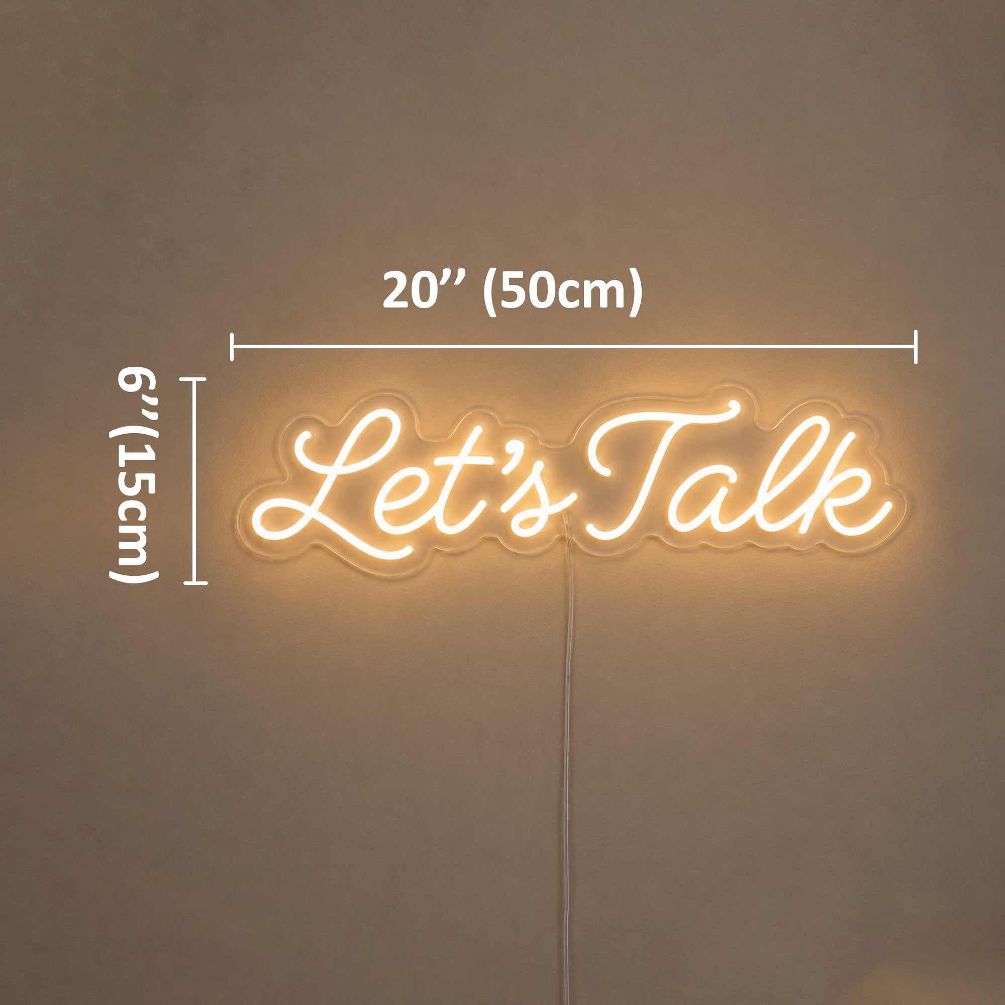Let's Talk Custom LED Neon Sign