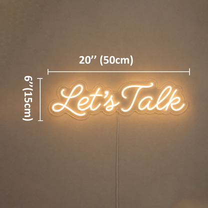 Let's Talk Custom LED Neon Sign