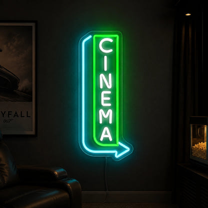 Vertical Cinema Arrow Neon Sign LED Neon Sign high-converting product image