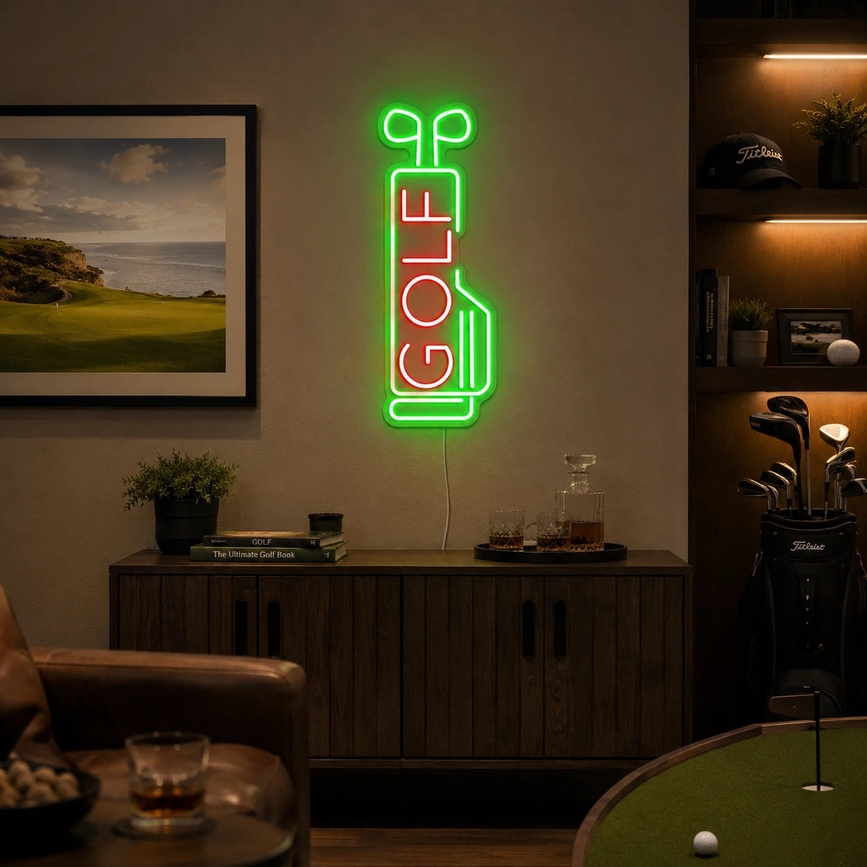 Vertical Golf Neon Sign LED Neon Sign real lifestyle scene