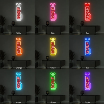 Vertical Golf Neon Sign LED Neon Sign color grid