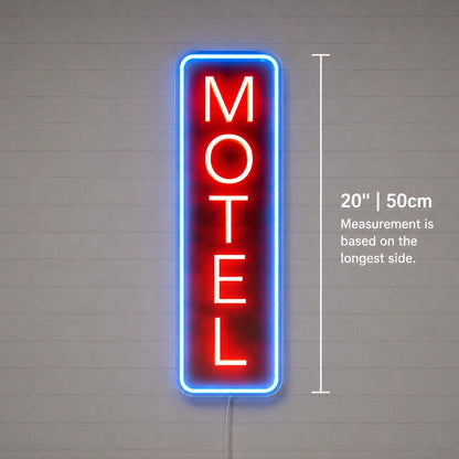 Vertical Motel Wall Neon Sign LED Neon Sign size image