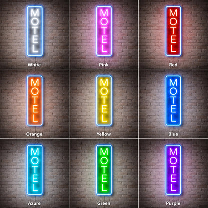 Vertical Motel Wall Neon Sign LED Neon Sign color grid