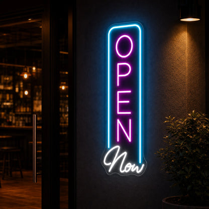 Vertical Open Now LED Neon Sign high-converting product image
