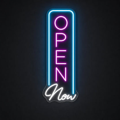 Vertical Open Now LED Neon Sign main product image