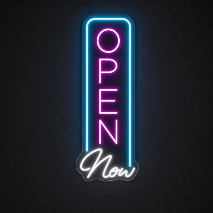 Vertical Open Now LED Neon Sign - Shineneon