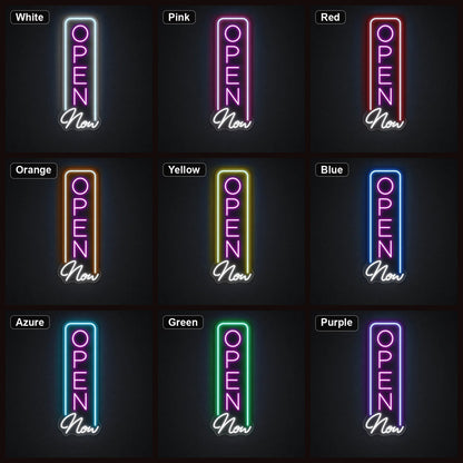 Vertical Open Now LED Neon Sign - Shineneon