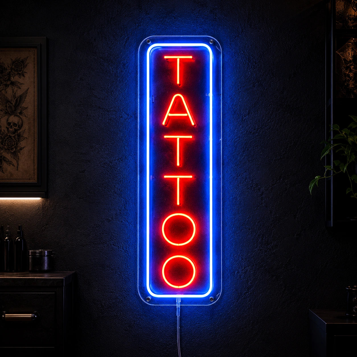 Vertical Tattoo Neon Sign LED Neon Sign high-converting product image