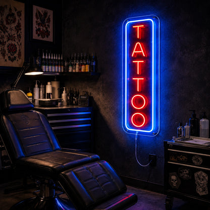 Vertical Tattoo Neon Sign LED Neon Sign real lifestyle scene
