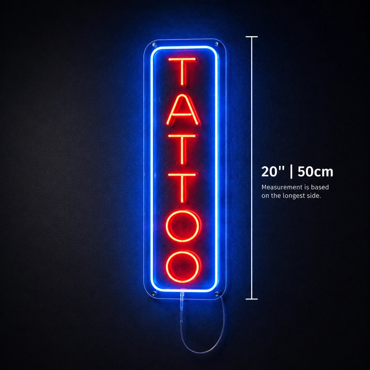 Vertical Tattoo Neon Sign LED Neon Sign size image