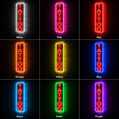 Vertical Tattoo Neon Sign LED Neon Sign color grid