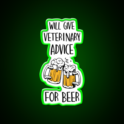 Veterinary Nurse Will Give Veterinary Advice For Beer Bar Decor Led Neon Sign Rgb Color - LED neon sign view 8