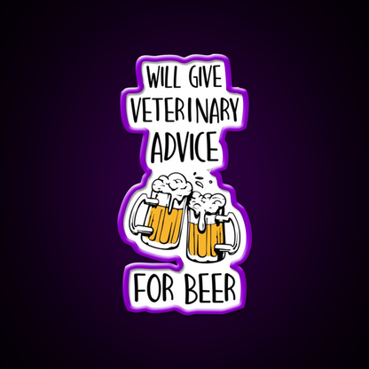 Veterinary Nurse Will Give Veterinary Advice For Beer Bar Decor Led Neon Sign Rgb Color - LED neon sign view 9