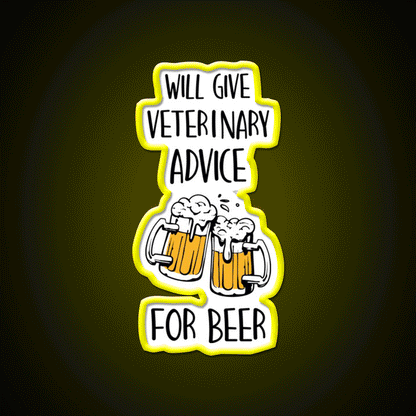 Veterinary Nurse Will Give Veterinary Advice For Beer Bar Decor Led Neon Sign Rgb Color - Custom LED neon sign front view