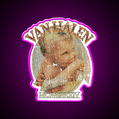 Vh Angel 1984 Hemp Inspired Green Leaf Led Neon Sign Rgb Color - Neon sign mounted on wall in room