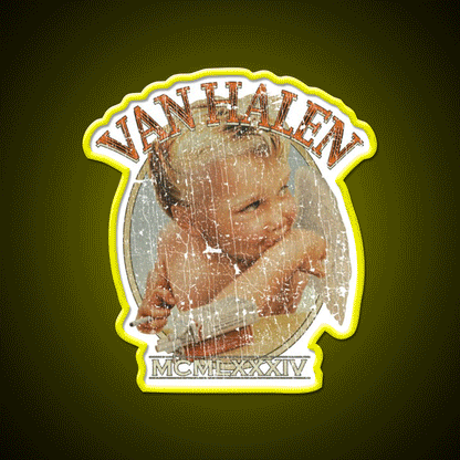 Vh Angel 1984 Hemp Inspired Green Leaf Led Neon Sign Rgb Color - Custom LED neon sign front view
