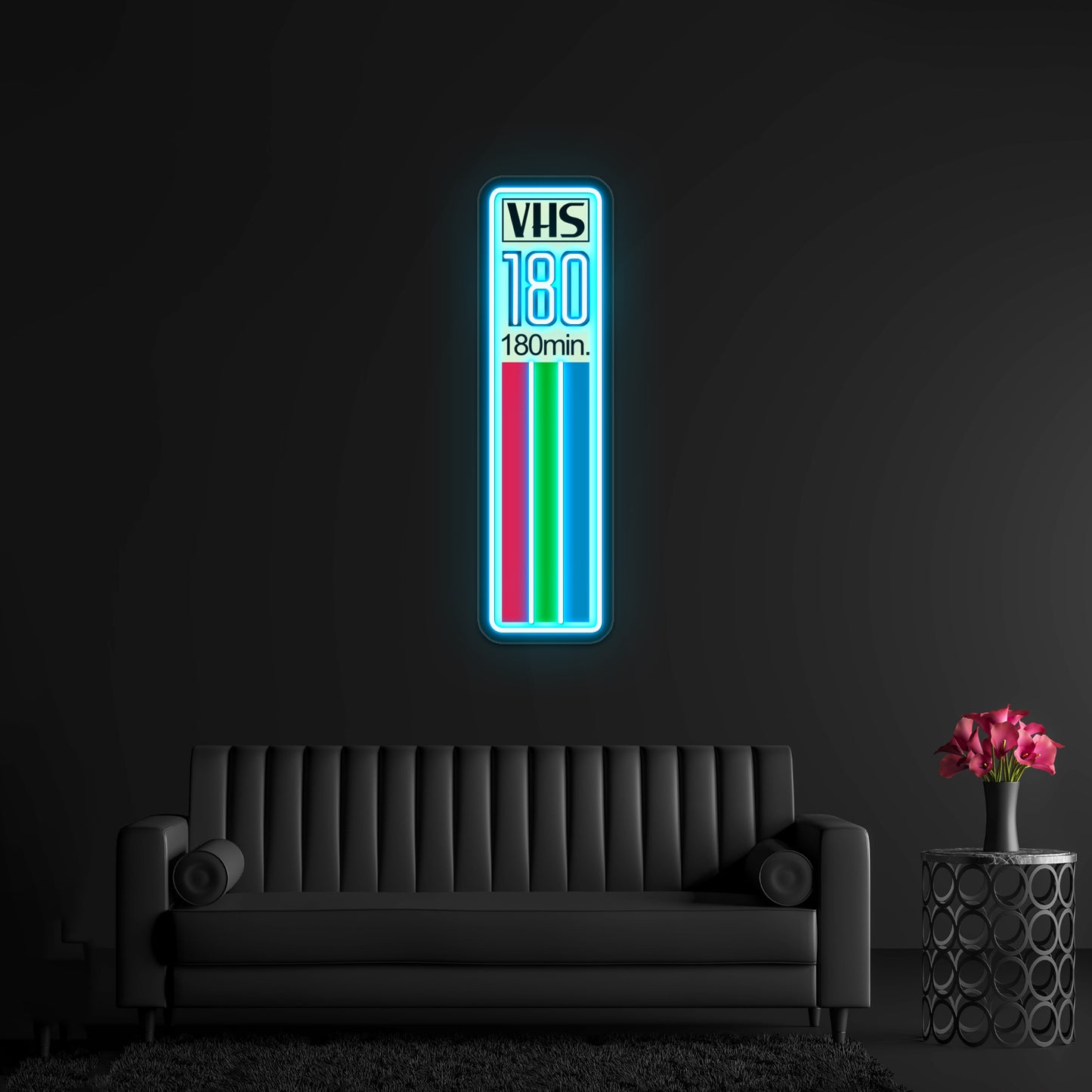 Vhs Tape Vertical Artwork Neon Signs Custom