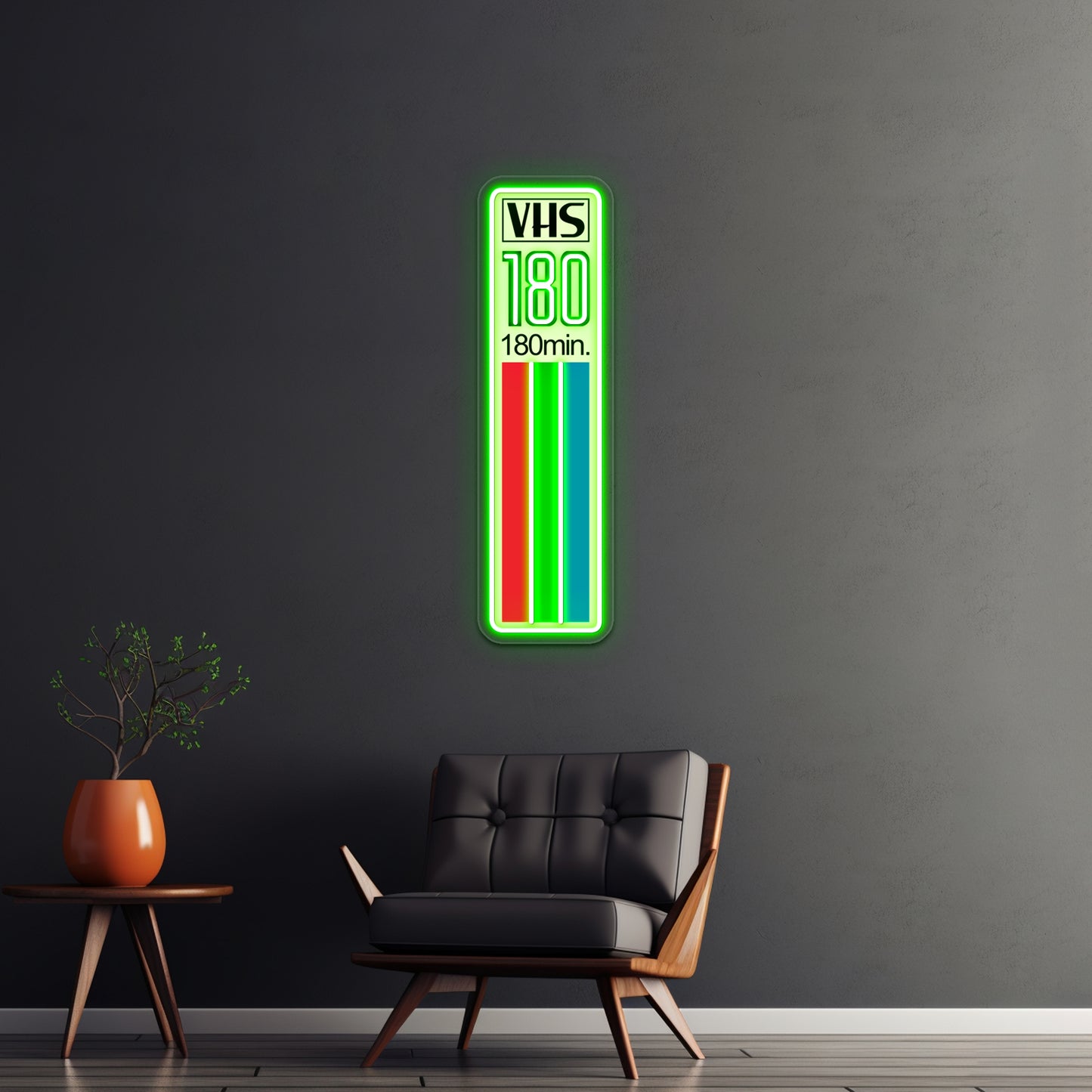 Vhs Tape Vertical Artwork Neon Signs Custom