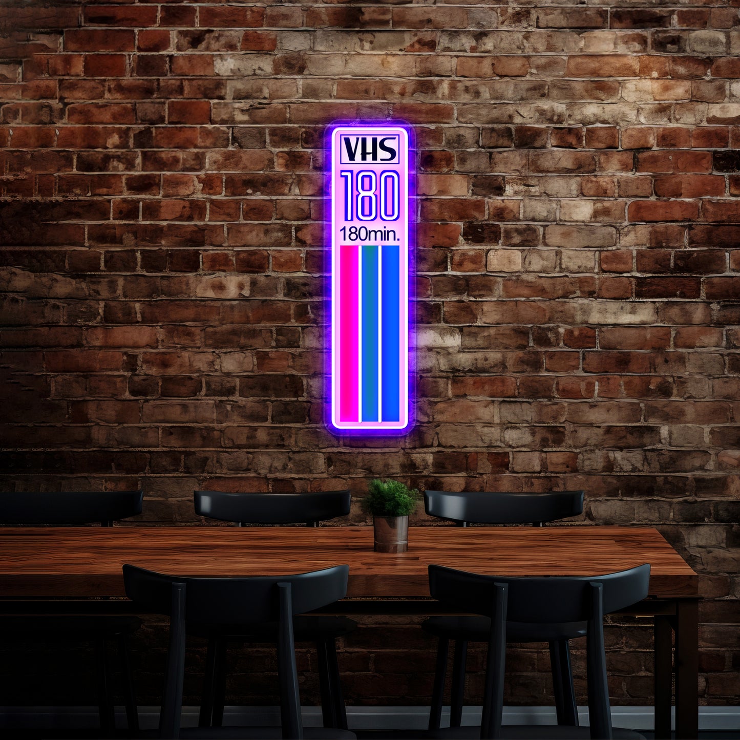 Vhs Tape Vertical Artwork Neon Signs Custom