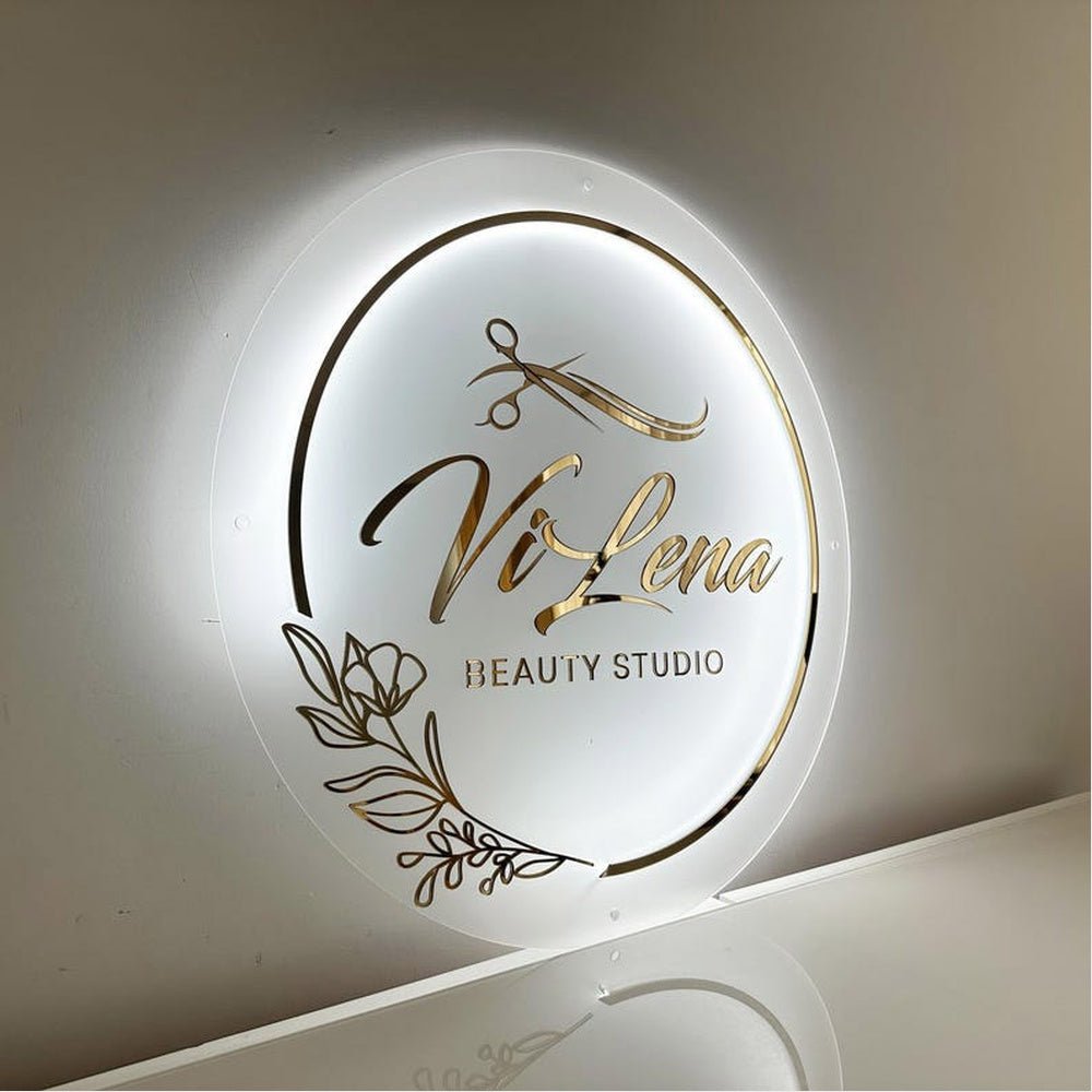 Vi Lena Studio Acrylic Business Logo Sign - Shineneon