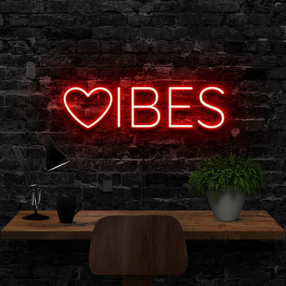 Vibes Led Neon Sign For Positive Spaces - Shineneon