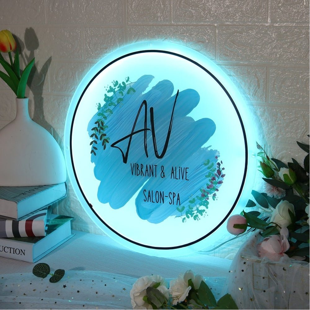Vibrant And Live Salon Spa Acrylic Business Logo Sign - Shineneon