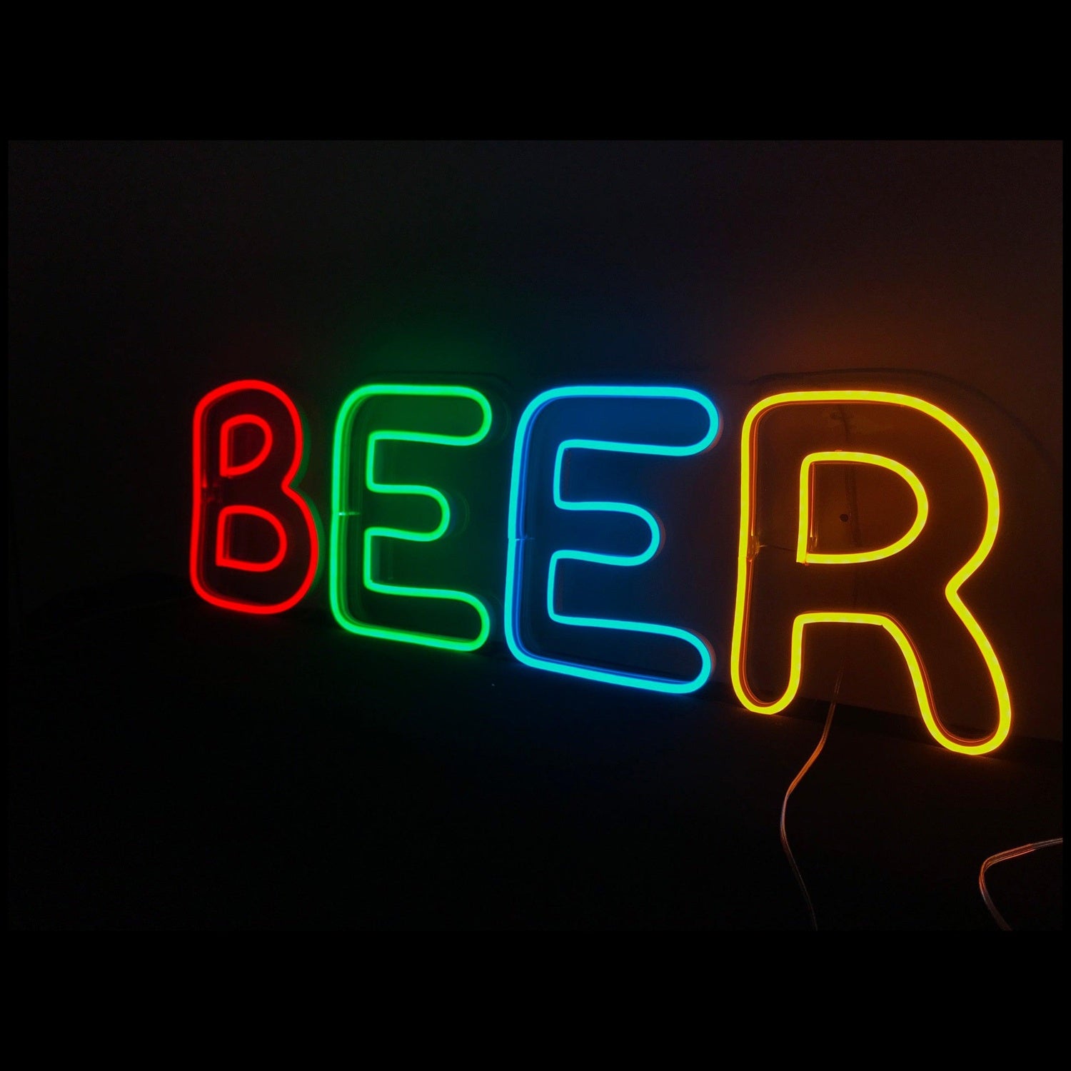 Vibrant Beer Bottle Mug Thumbs-Up Led Neon Sign Bar Wall Art | Shineneon