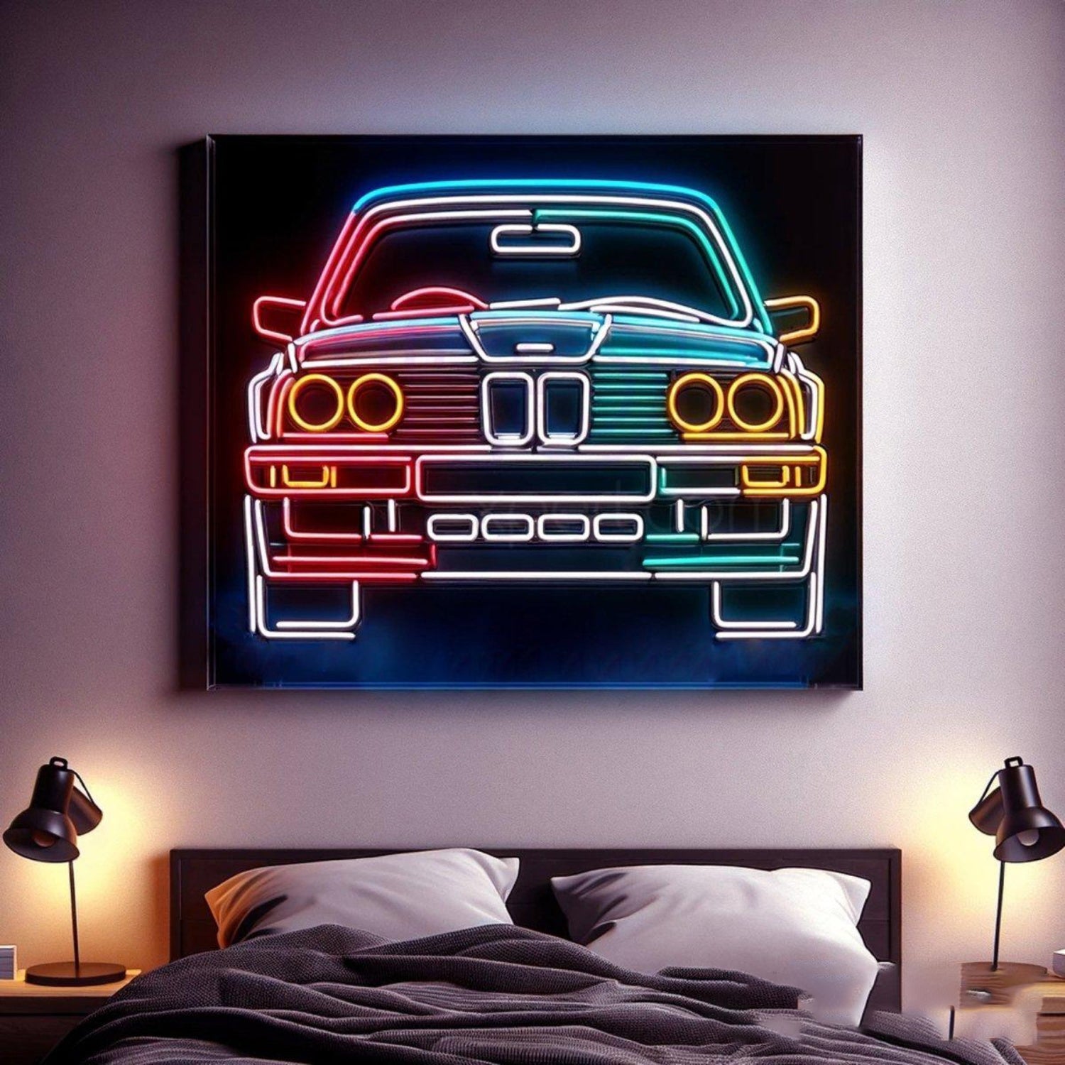 Vibrant Classic Car Led Neon Sign Bedroom Wall Decor | Shineneon