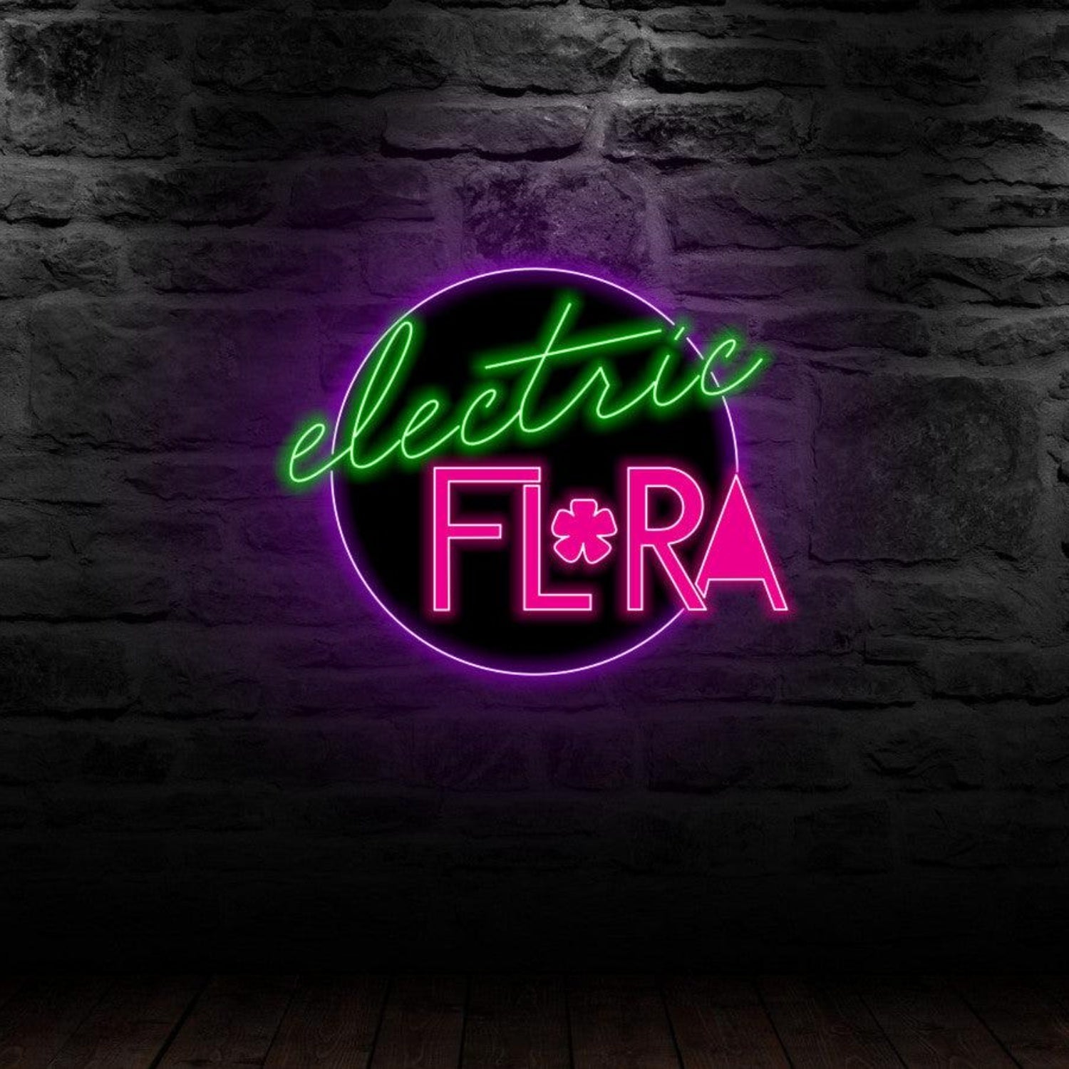 Vibrant Floral Electric Flora Led Neon Sign For Cafe Bar Wall Art | Shineneon