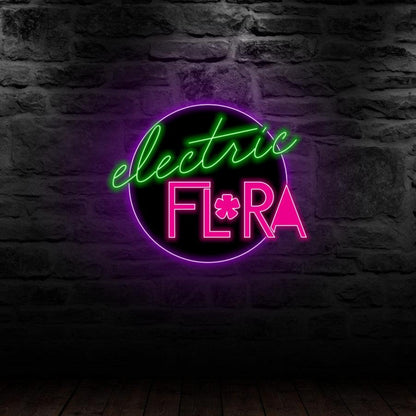 Vibrant Floral Electric Flora Led Neon Sign For Cafe Bar Wall Art | Shineneon