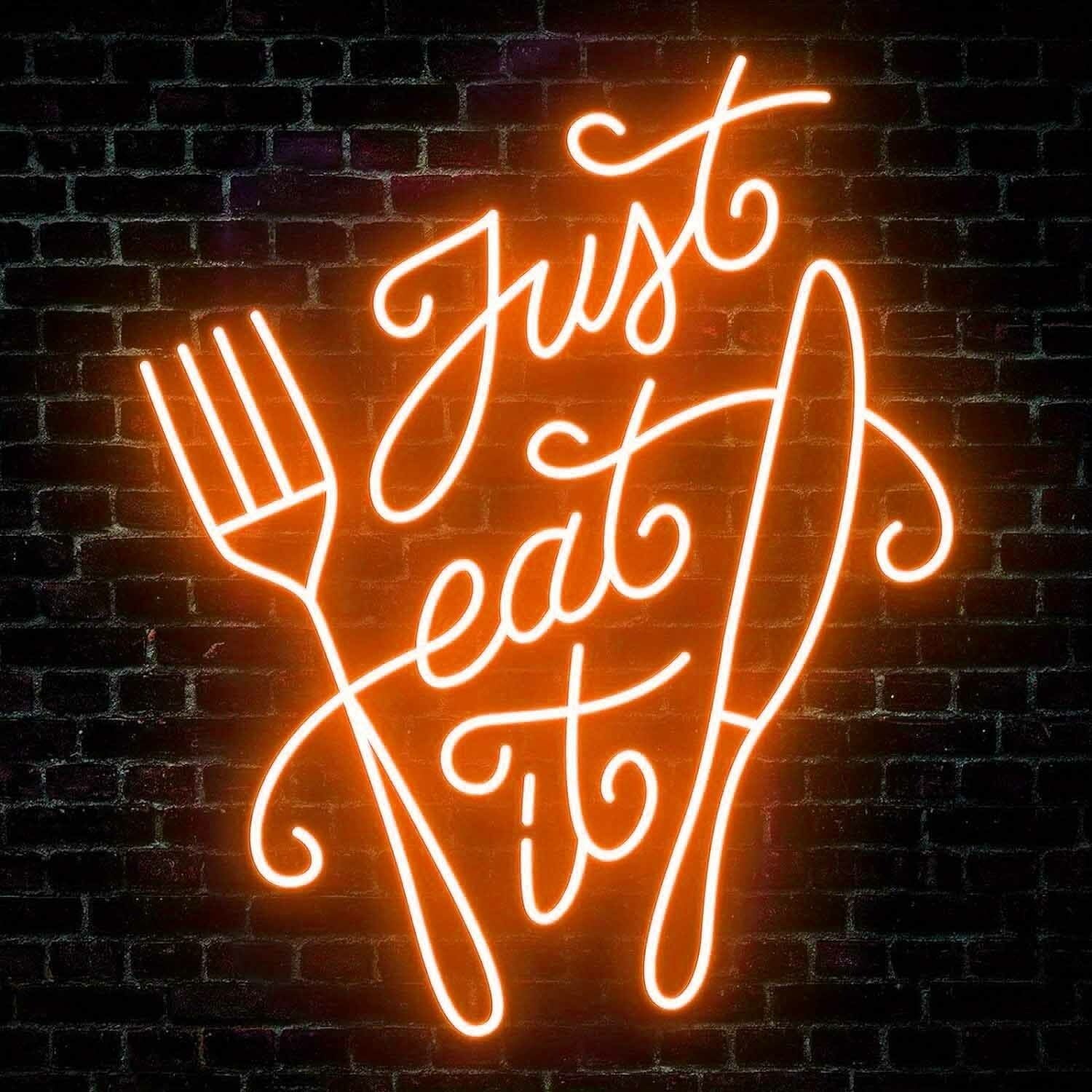 Vibrant Just Eat It Restaurant Led Neon Sign | Shineneon