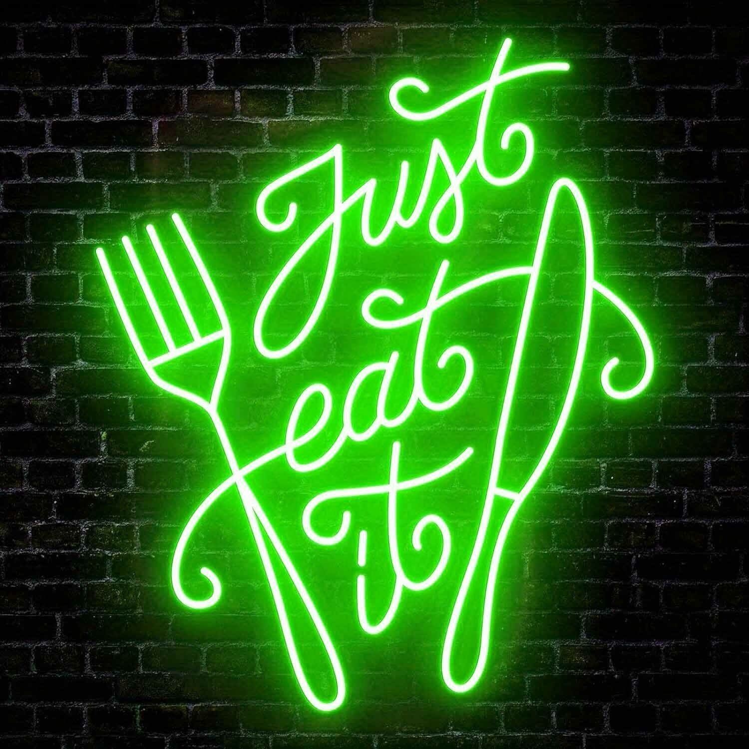 Vibrant Just Eat It Restaurant Led Neon Sign | Shineneon