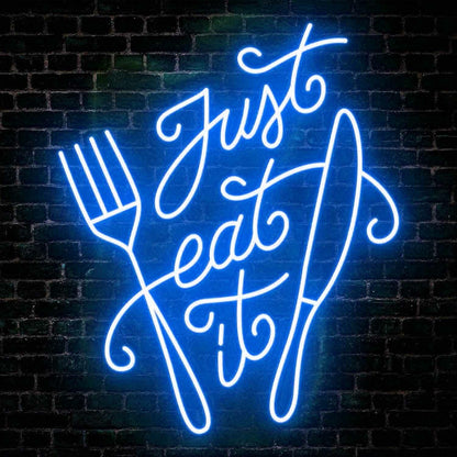 Vibrant Just Eat It Restaurant Led Neon Sign | Shineneon