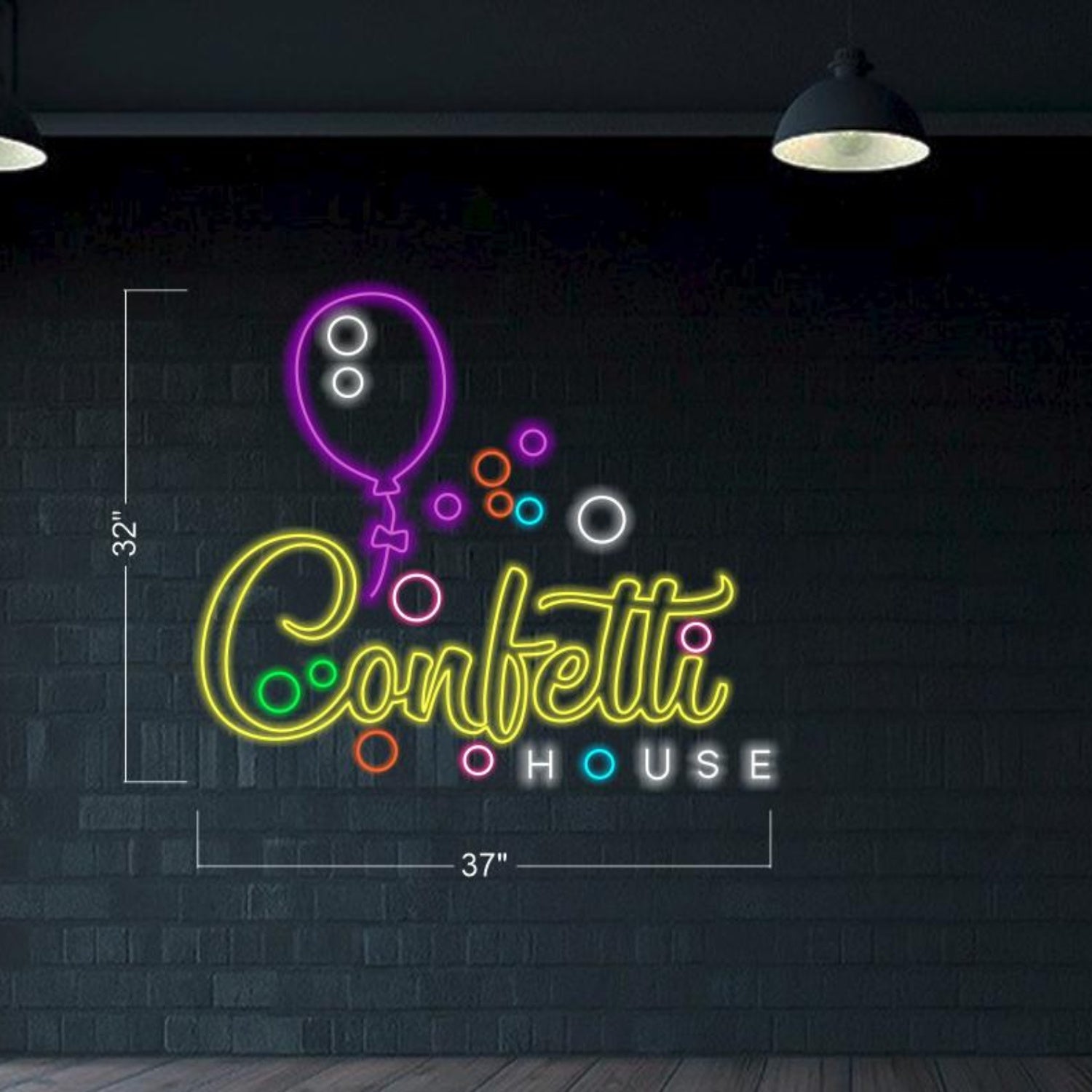 Vibrant Multicolor Confetti Balloons Led Neon Sign For Bar Restaurant Party Decor | Shineneon