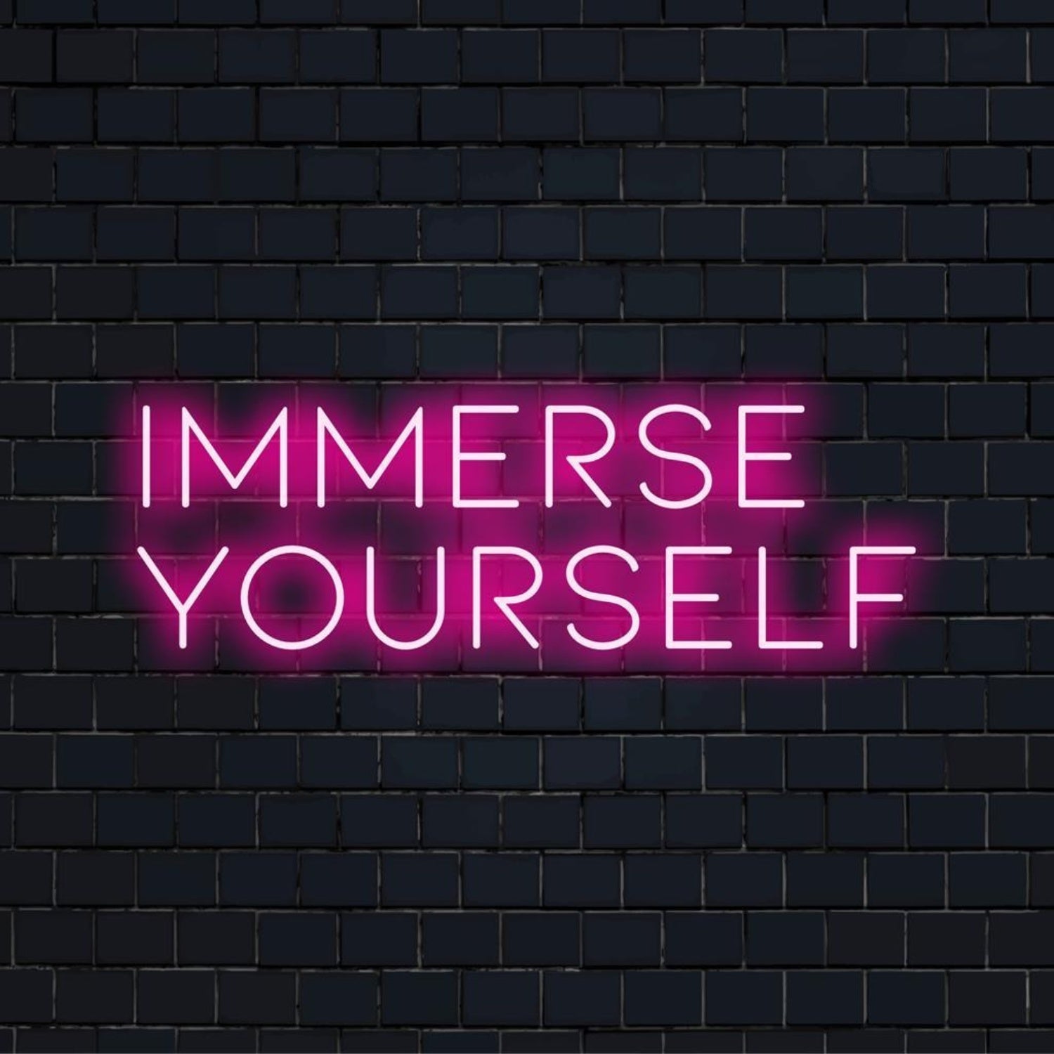 Vibrant Pink Immerse Yourself Led Neon Sign Industrial Wall Decor Bar Cafe - Shineneon
