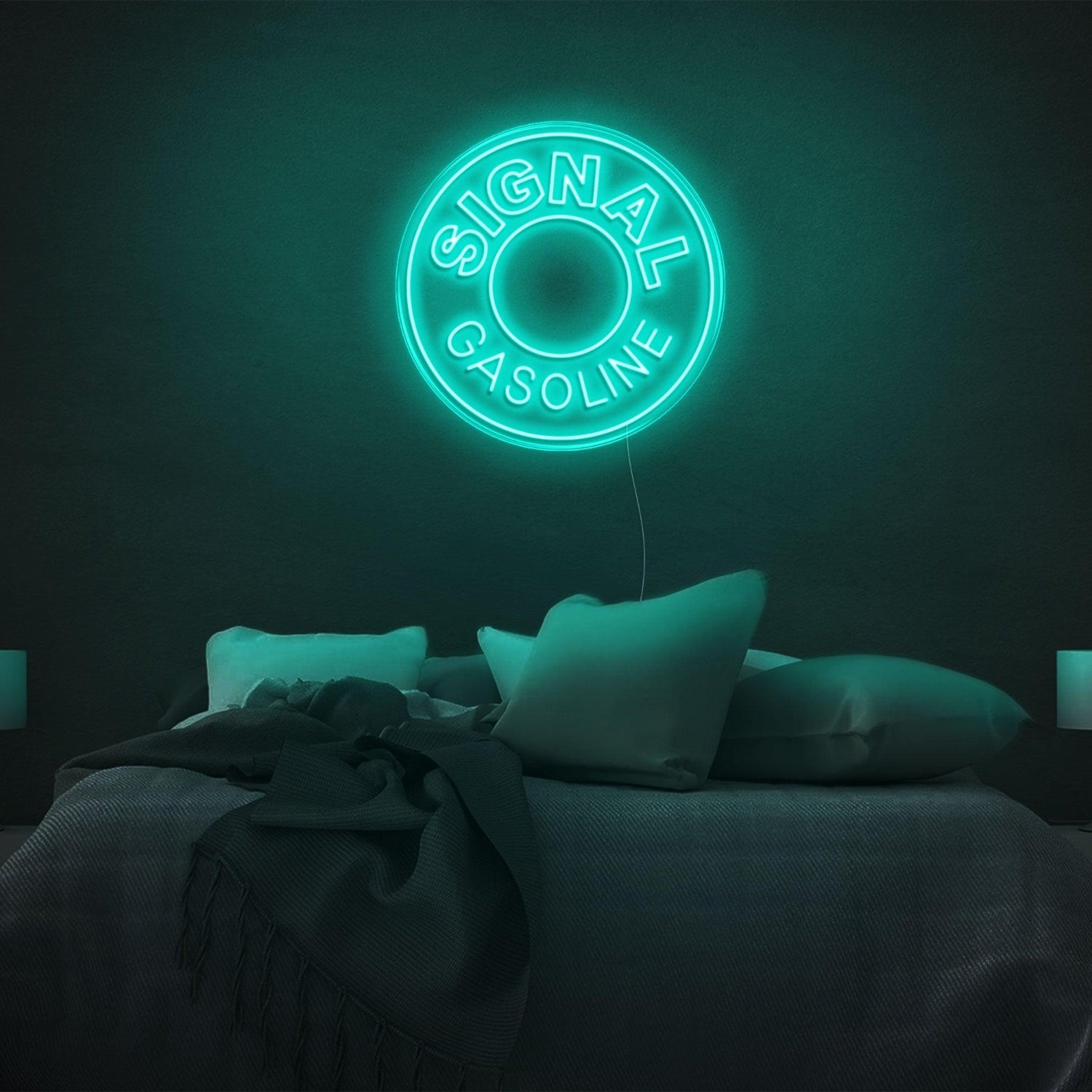 Vibrant Purple Circular Led Neon Sign For Bedroom Wall Decor | Shineneon
